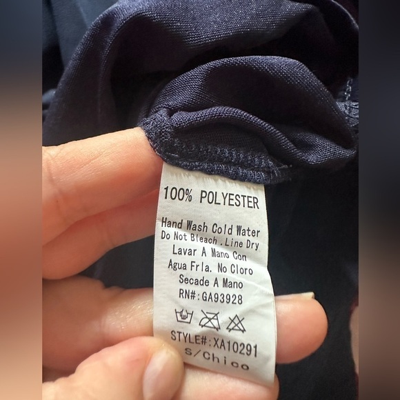 Xtaren Blue Cap Short Sleeve Embroidered Waisted Mini Dress - Picture 8 of 11